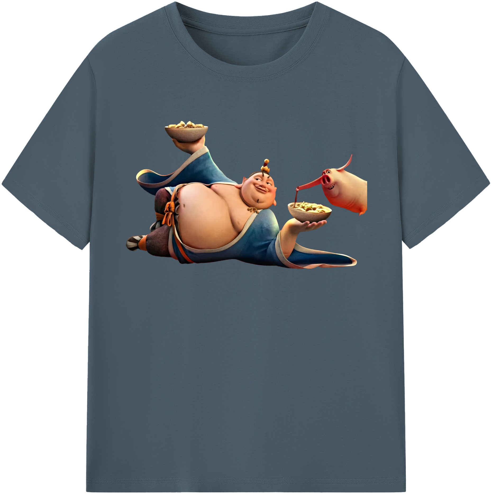 （画像用） Ne Zha 2 ナタ 魔童の大暴れ 綿100％半袖Tシャツ（フロントプリント）
